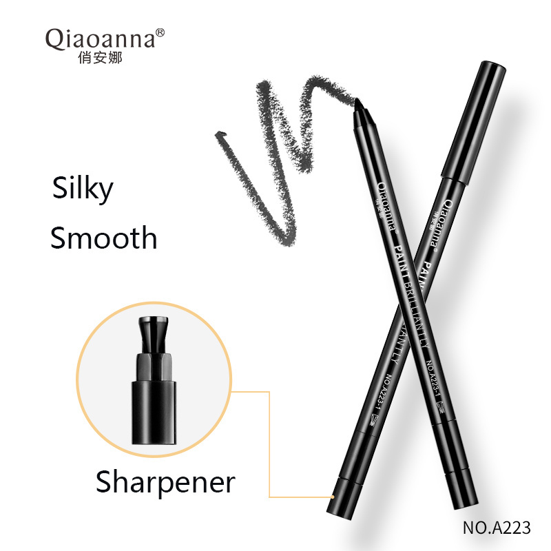 Qiaoanna Wholesale Custom logo Waterproof Eyeliner Private Label Eyeliner Pencil