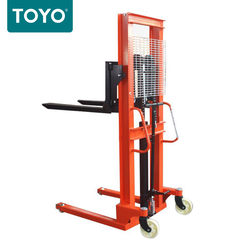 Chinese Factory Truck Mounted 2Ton Small Lifter Manual Pallet Stacker Forklift