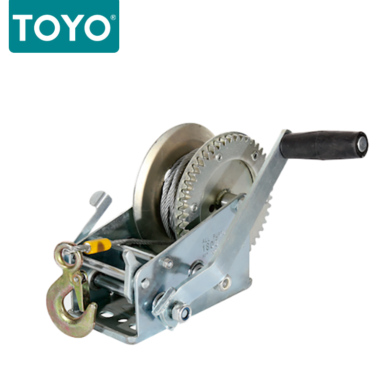 Manual Hand Boat Winch High Quality Mini Aluminum Brake Pulling 1 3 5 Ton Manual Hand Operated Winch