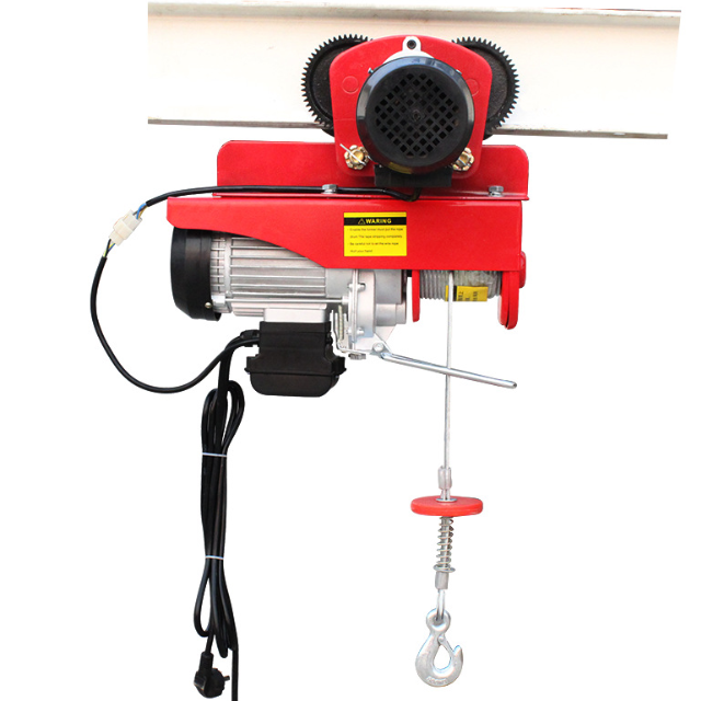 Mini small portable wire rope electric hoist 100kg  remote control electric