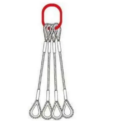 DNV 2.7-1 Standard Sling Cable 4 legs Offshore Container Steel Wire Rope Sling for Sale