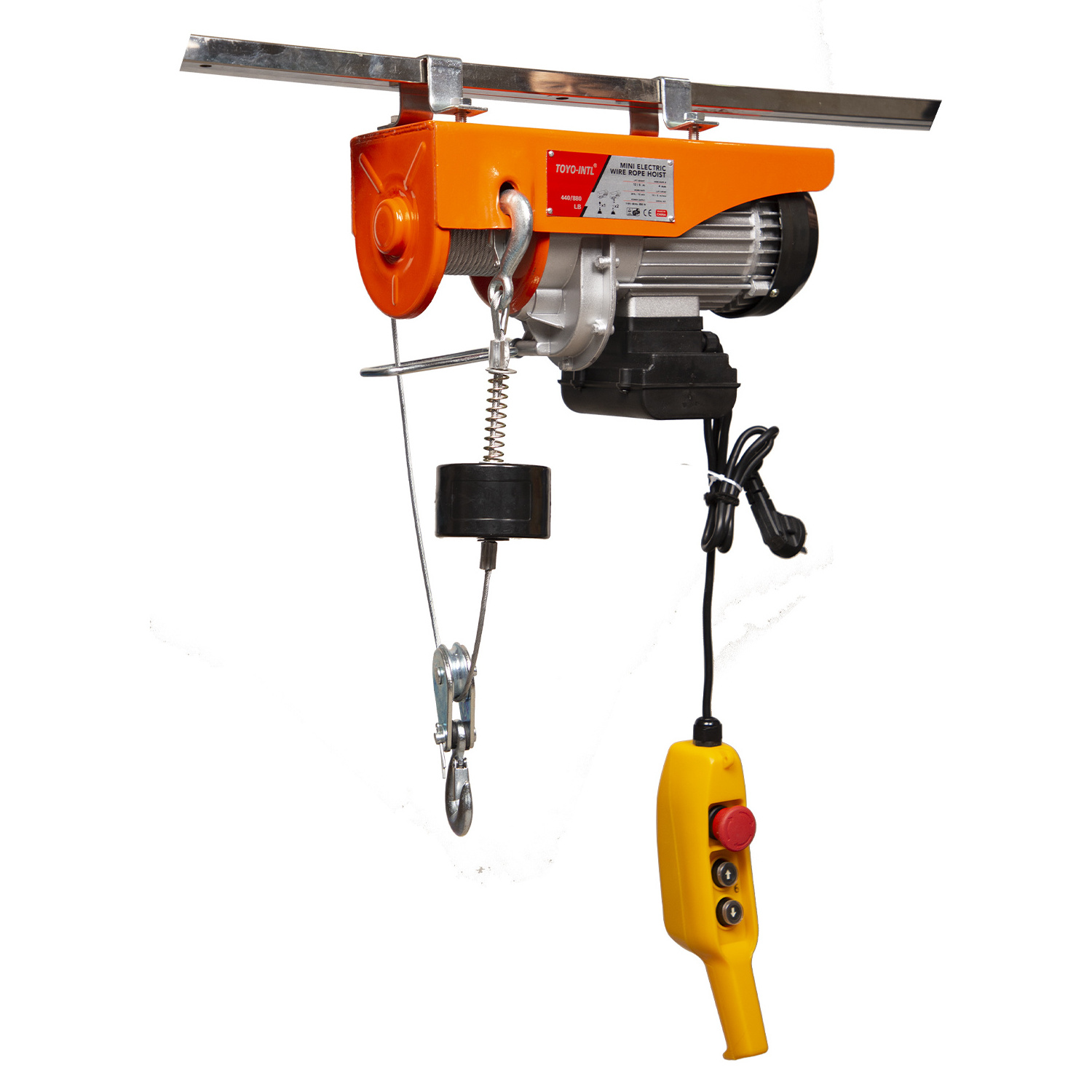 TOYO-INTL Hot Sell PA Type Mini Wire Rope Electric Hoist Small Electric Power Winch Portable Hoist Motor Provided 1.5 Kw - 3 Kw