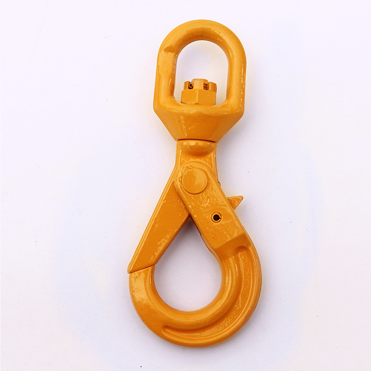 TOYO-INTL HSA type alloy swivel safety hook grade 80 alloy steel lifting safety hook