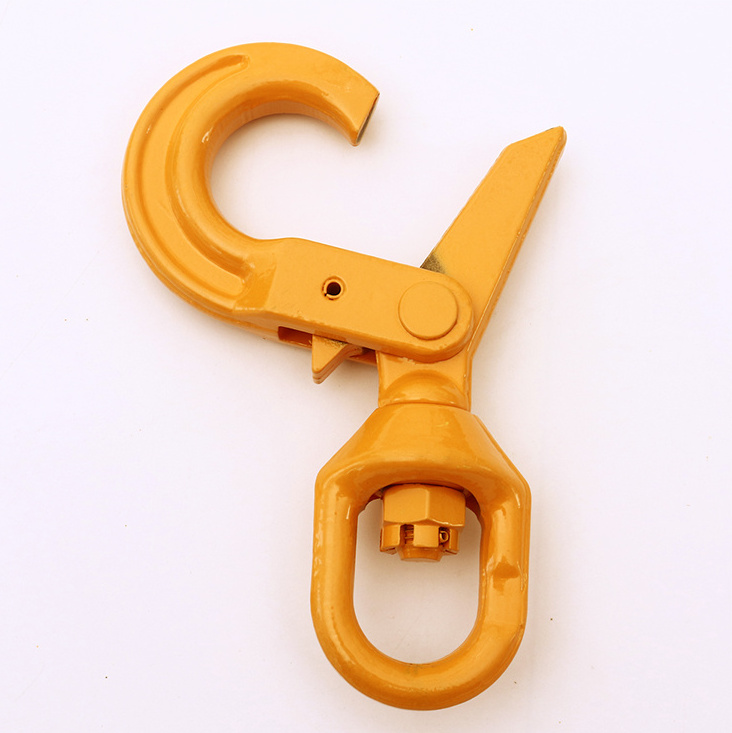 TOYO-INTL HSA type alloy swivel safety hook grade 80 alloy steel lifting safety hook