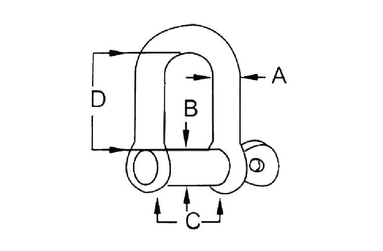 TOYO-INTL Hot Sell US Type D Shackle High Grade Screw Pin Anchor D Shackle G210 G2150 S210