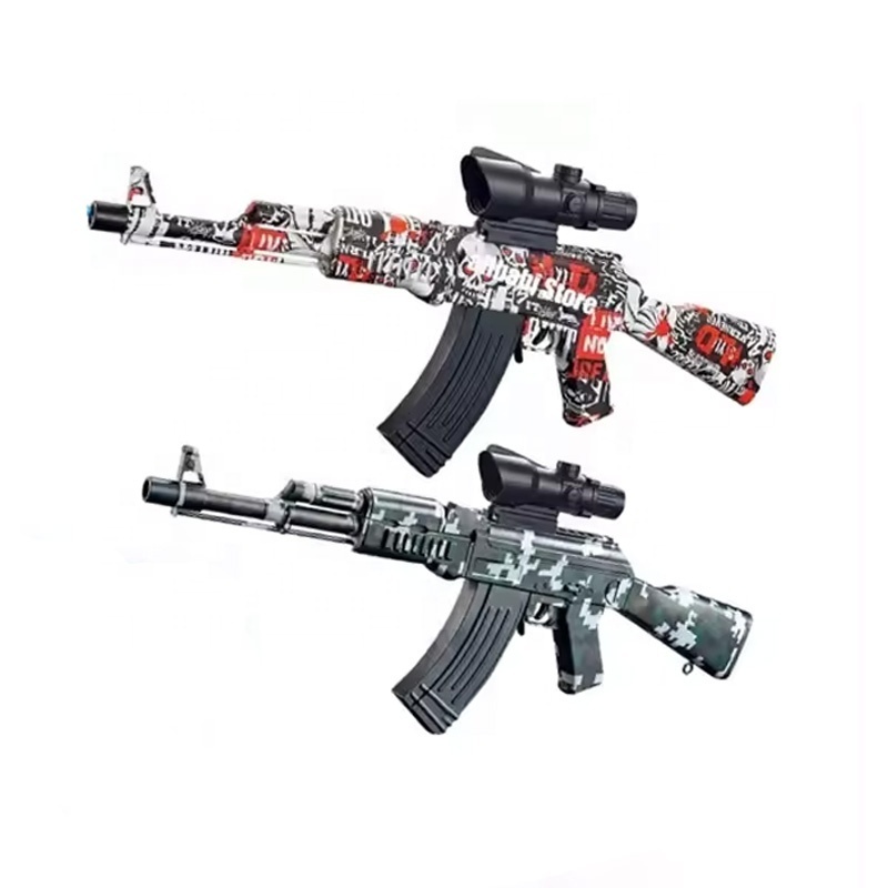 2024 New Fashion AK Safety Gel Soft Bullet Blaster Toy Gun Kids Plastic AK 47 Splatter Blaster Toy Gun