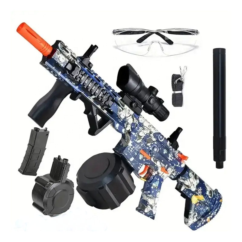 Electric M4A1 gel splatter blaster toy gun black red M416 7-8 mm soft bullet fast shooting splatter blaster gun