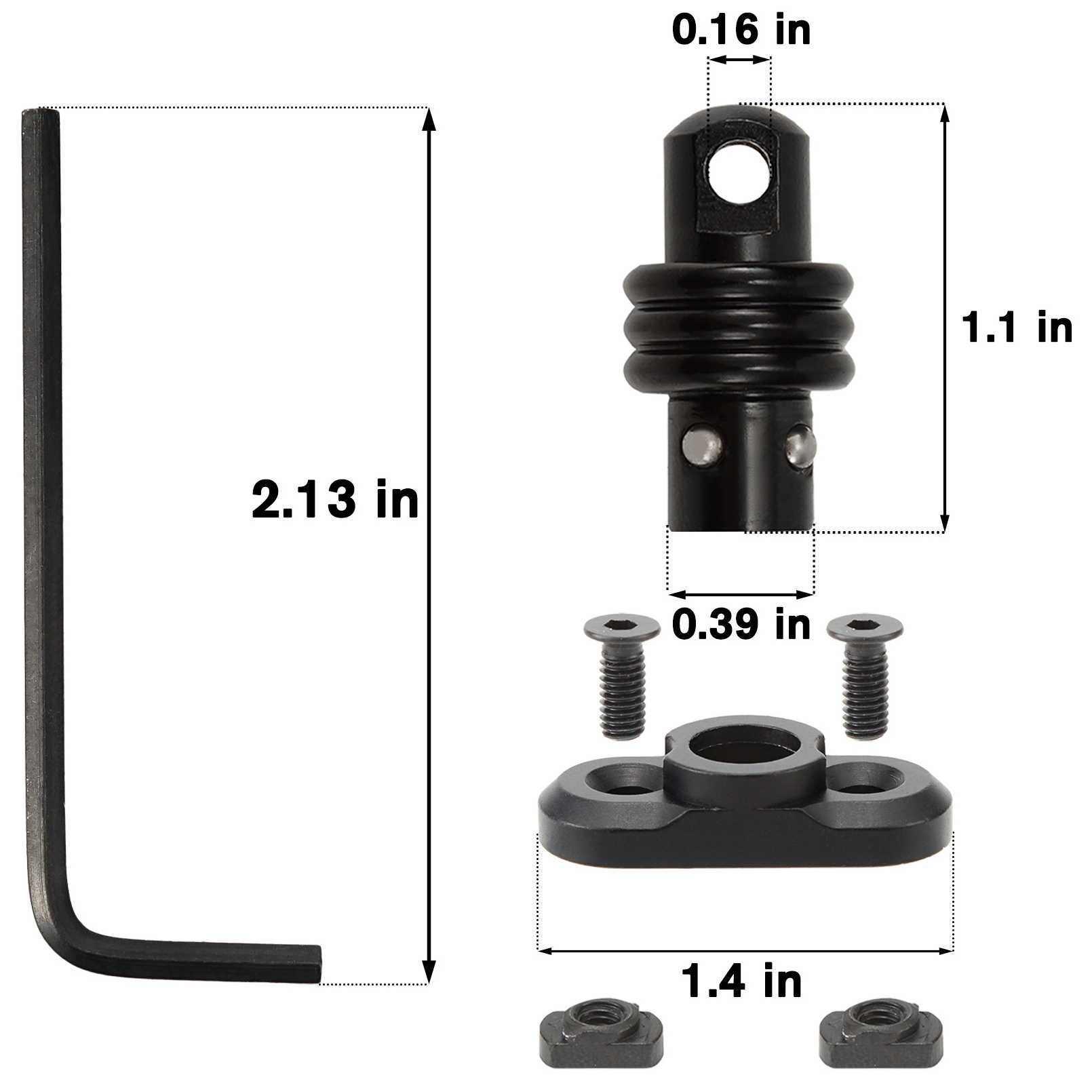 Sling Swivel Mount Heavy Duty Quick Detachable Sling Stud QD Adapter Multifunctional Sling Swivels Stud