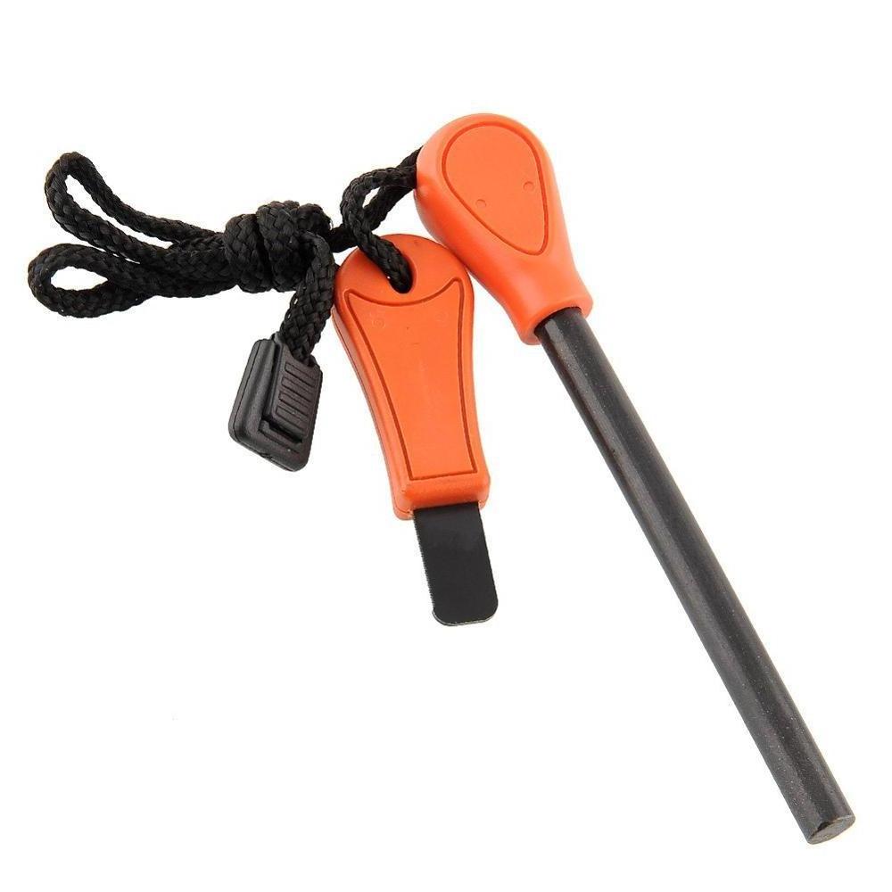 Camping Hiking Ferro Rod Fire starters Strike Waterproof Flint Fire Steel Survival Lighter 5/16