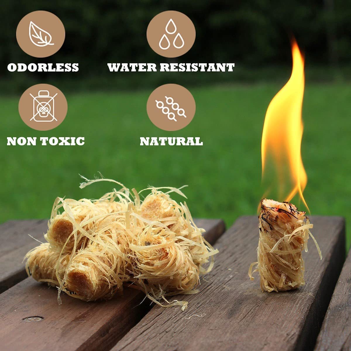 Camping BBQ Fire Starter Grill Fireplace Wood & Pellet Stove Tumbleweed Fire Tinder Wood Natural Charcoal Fire Starter