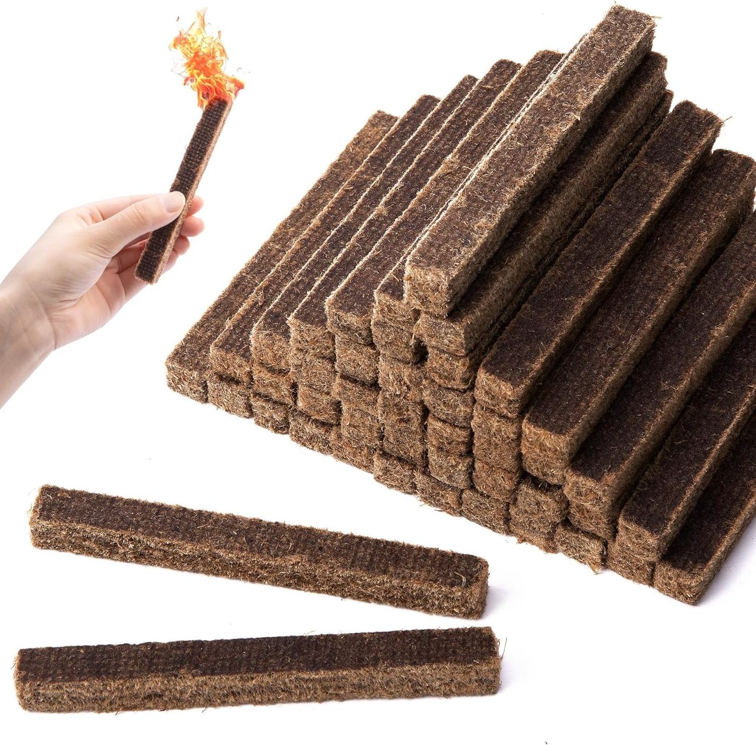 Camping Firestrarter Wood Stove Smoker Pellets Lump Charcoal Fireplace BBQ Grill 100% Natural Wood Wool Fire Starter