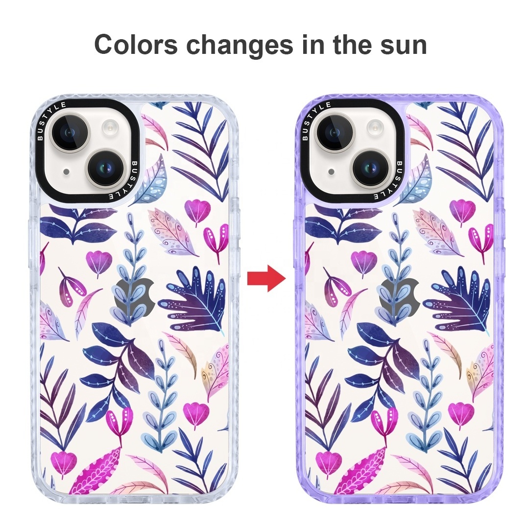 Color Changing Phone Case Impact PC Hard Protective Case for iPhone 13 Pro Max 11 Smartphone Cell Phone Cover for iPhone 14 Plus