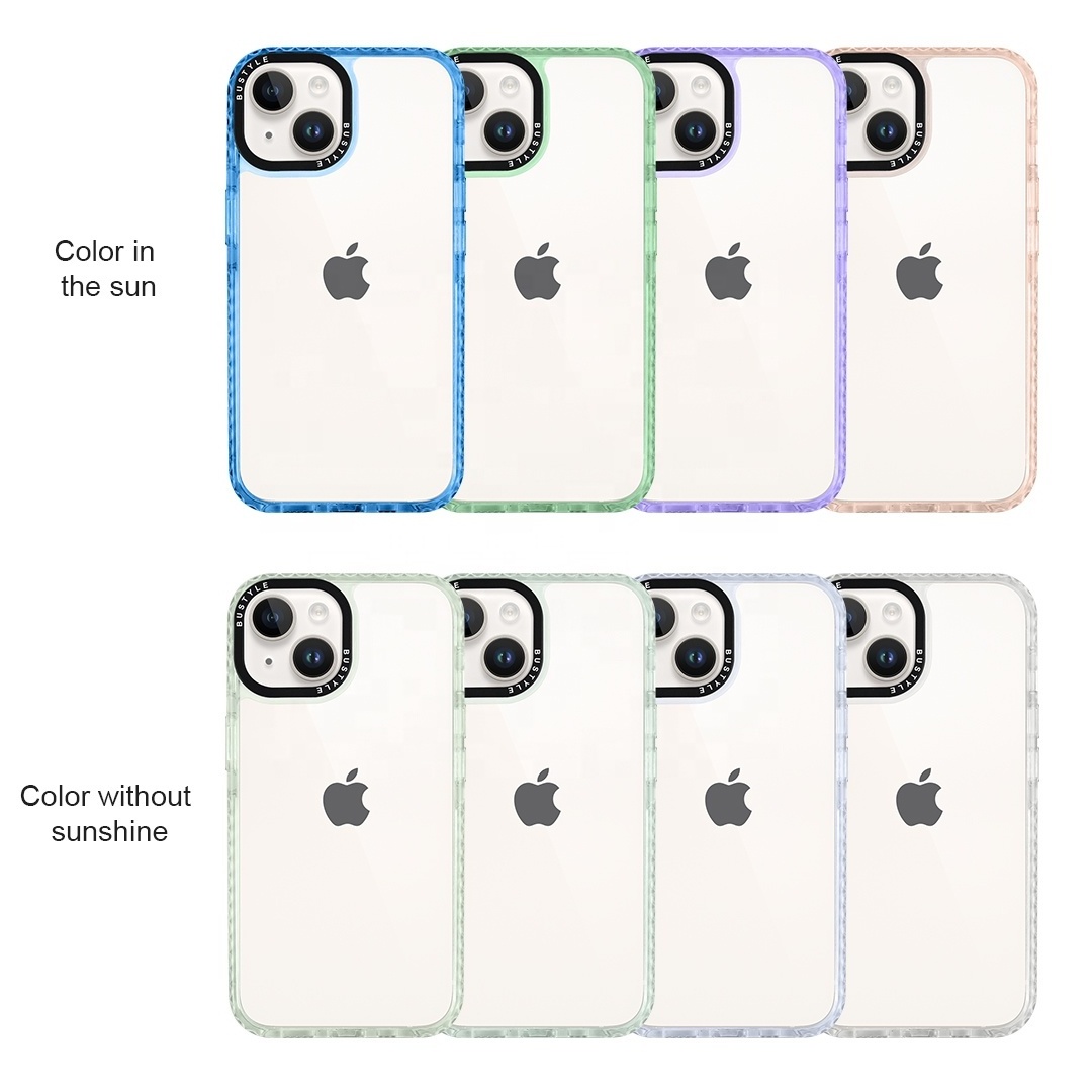 Color Changing Phone Case Impact PC Hard Protective Case for iPhone 13 Pro Max 11 Smartphone Cell Phone Cover for iPhone 14 Plus