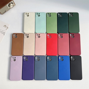 Low MOQ Blank Matt Mobile Phone Silicone Case for iPhone 15 14 13 12 11 pro max Soft Colorful TPU Phone Cover with Microfiber