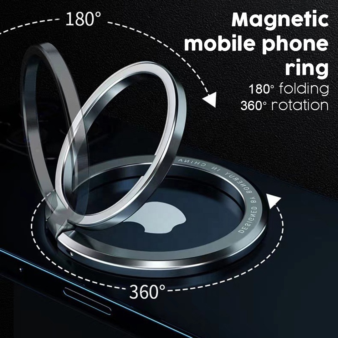 Low MOQ Rotatable Ring Holder for Magnetic Mobile Phone Universal Phone Stand Silver Strong Magnet Flexible Circle Phone Holder