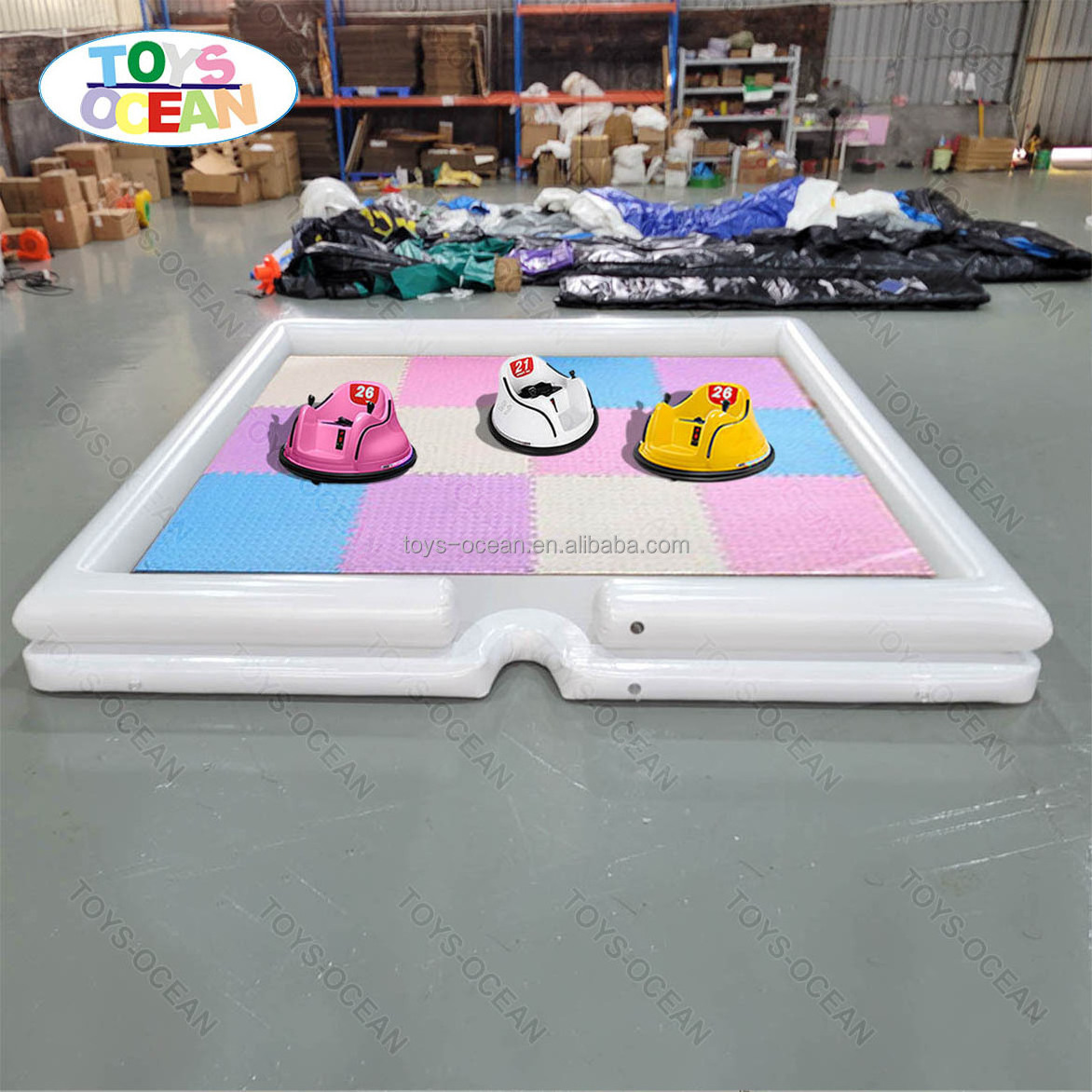 Factory wholesale price customized indoor outdoor commercial bumper car arena for kids bumper car inflatable race track