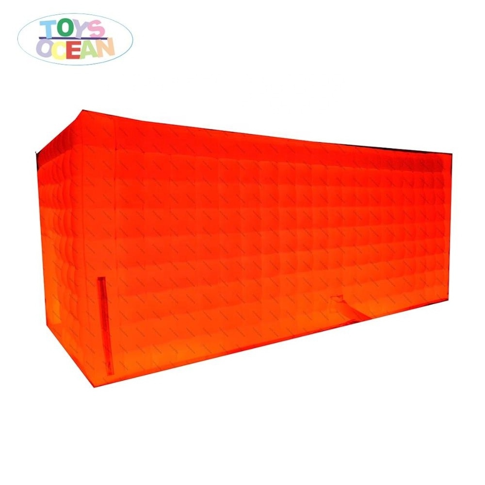 RGB light inflatable cube tent free shipment for party rental show fair using