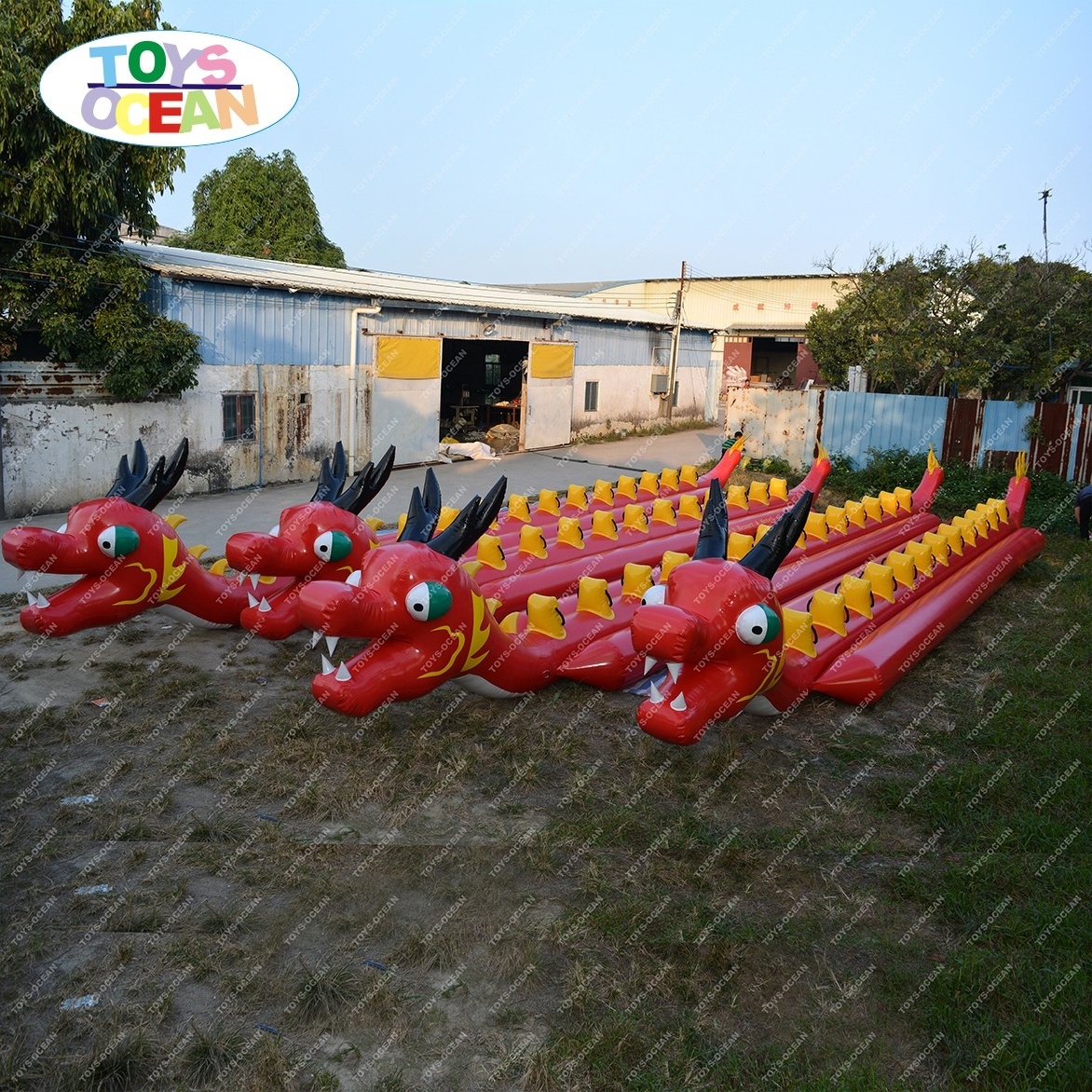 Excited 8 Players Inflatable Dragon Flying banana boat for sale Towable Tubes