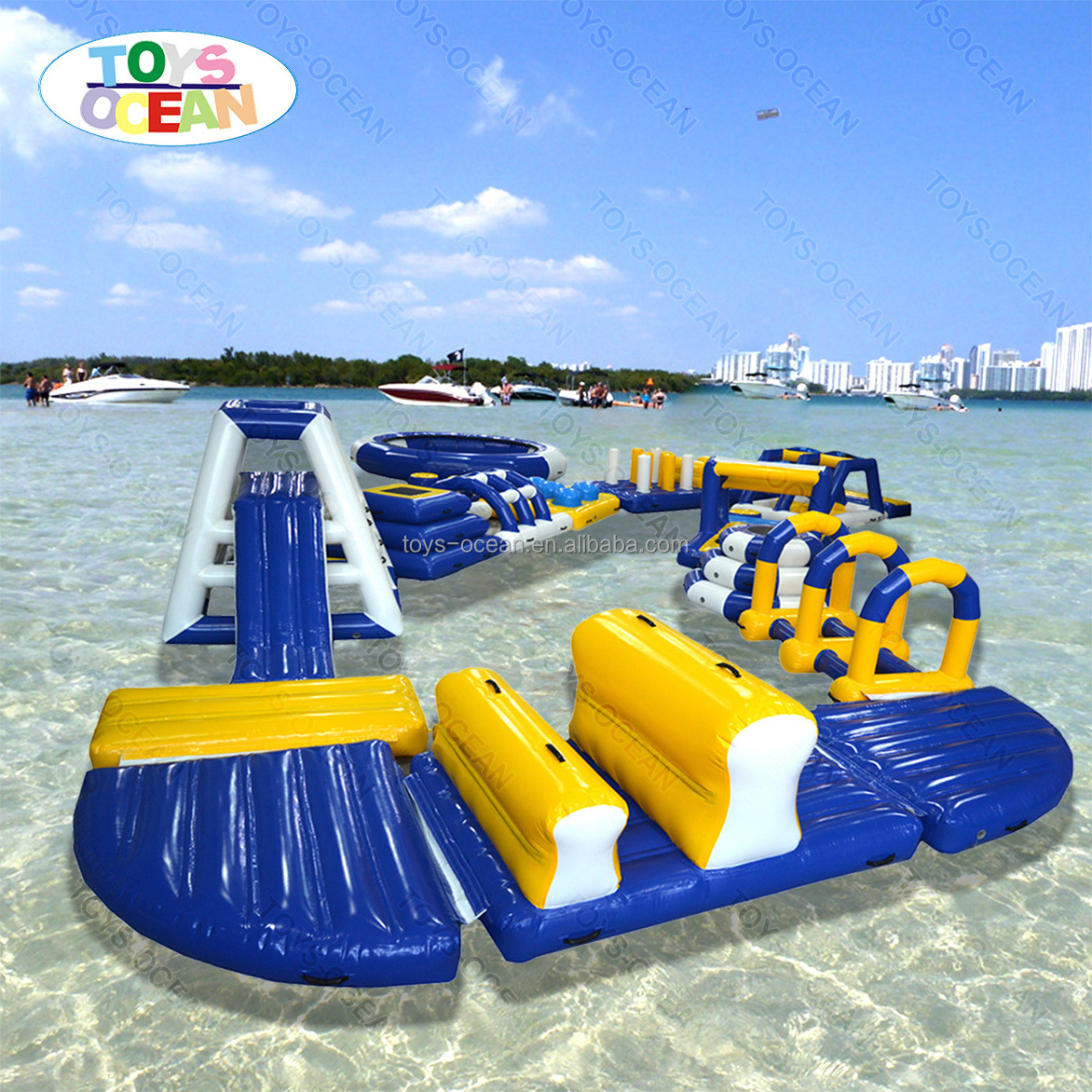 Factory Customized Commercial Mini Water Obstacle Course Swimming Pool Inflatable Water Park for Kids