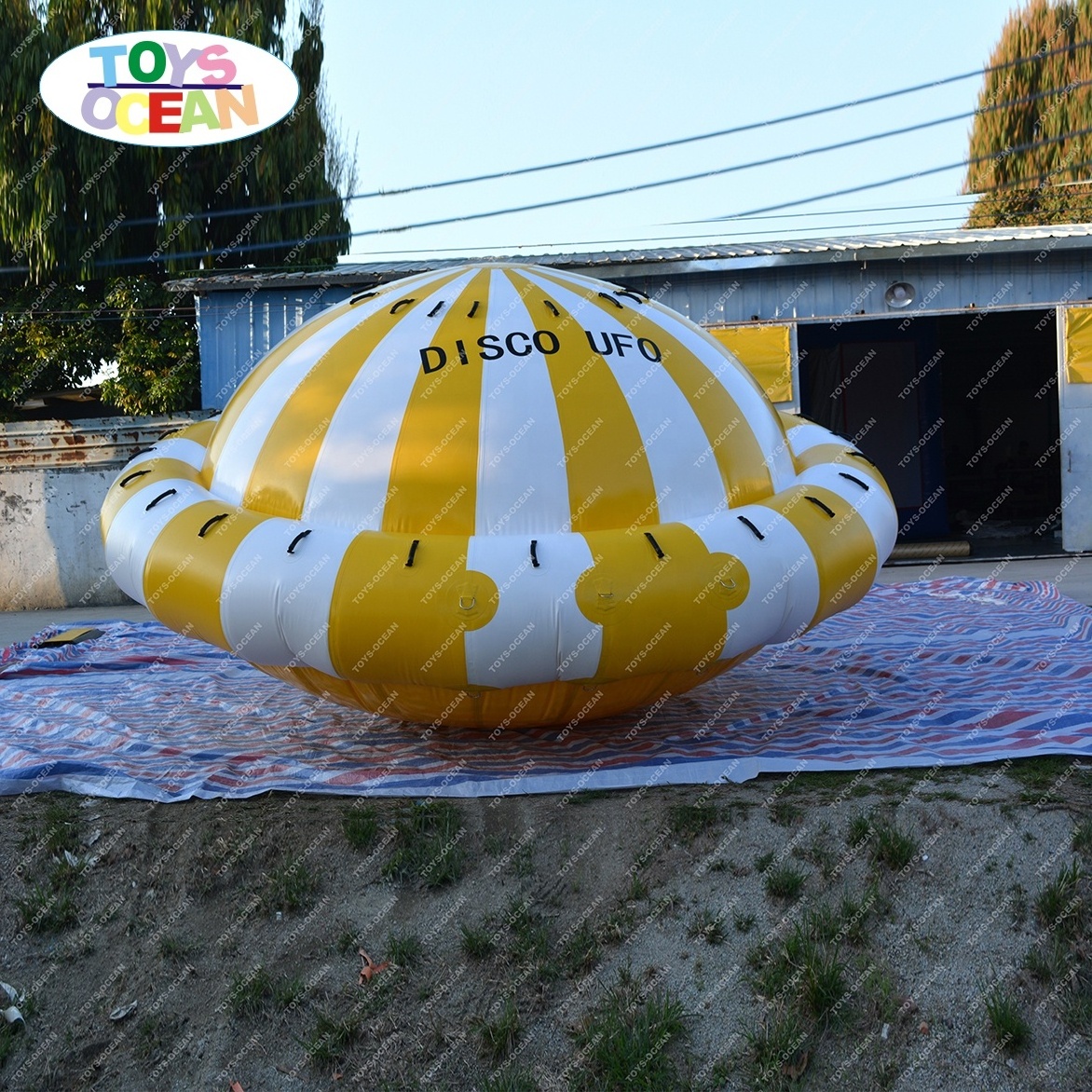 inflatable disco water towable boat for water sport fun games