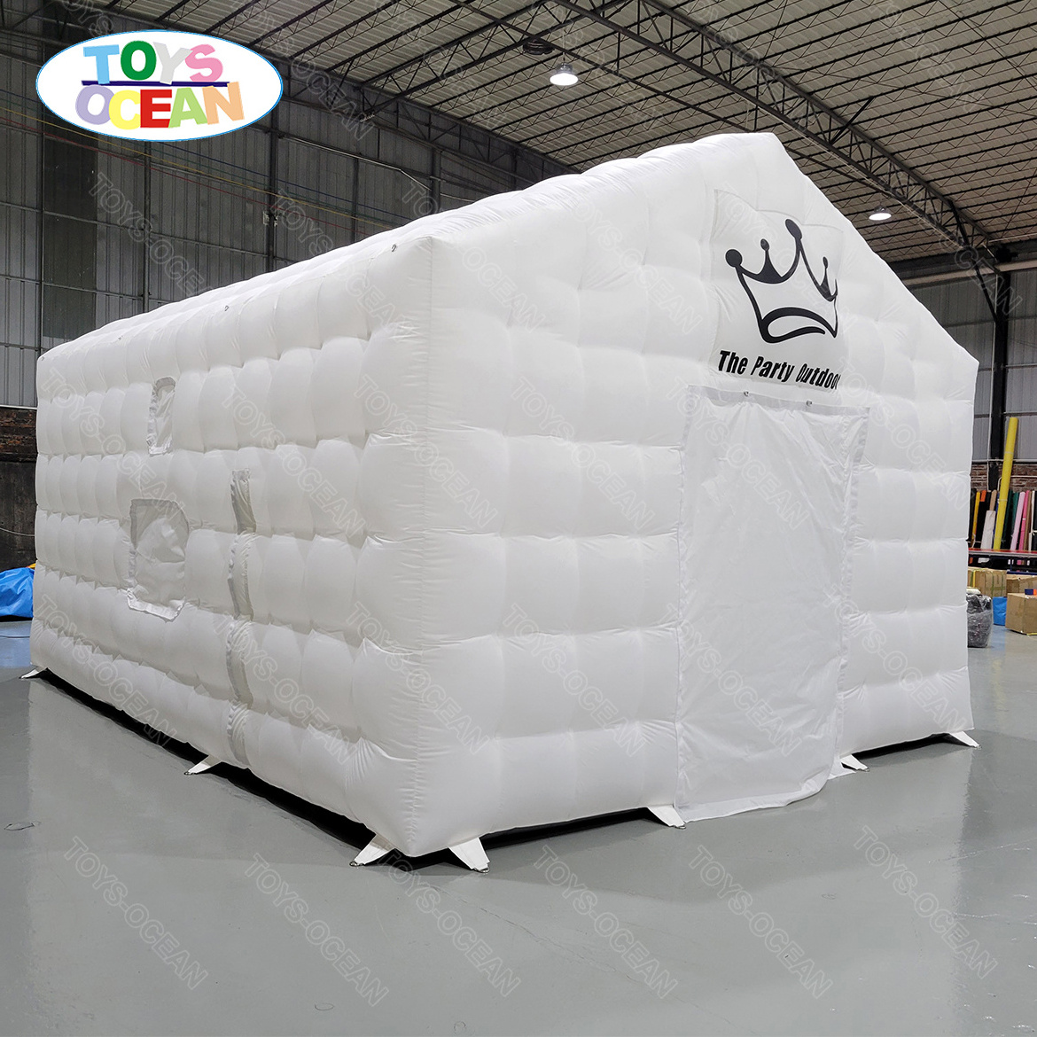 Customized commercial family backyard party tent Cubic tent Inflatable nightclub with LED