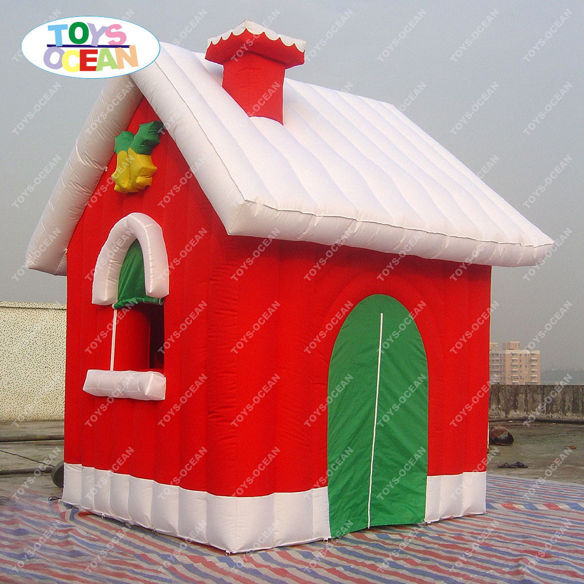 christmas inflatable santa's grotto holiday inflatable santa tent for sale