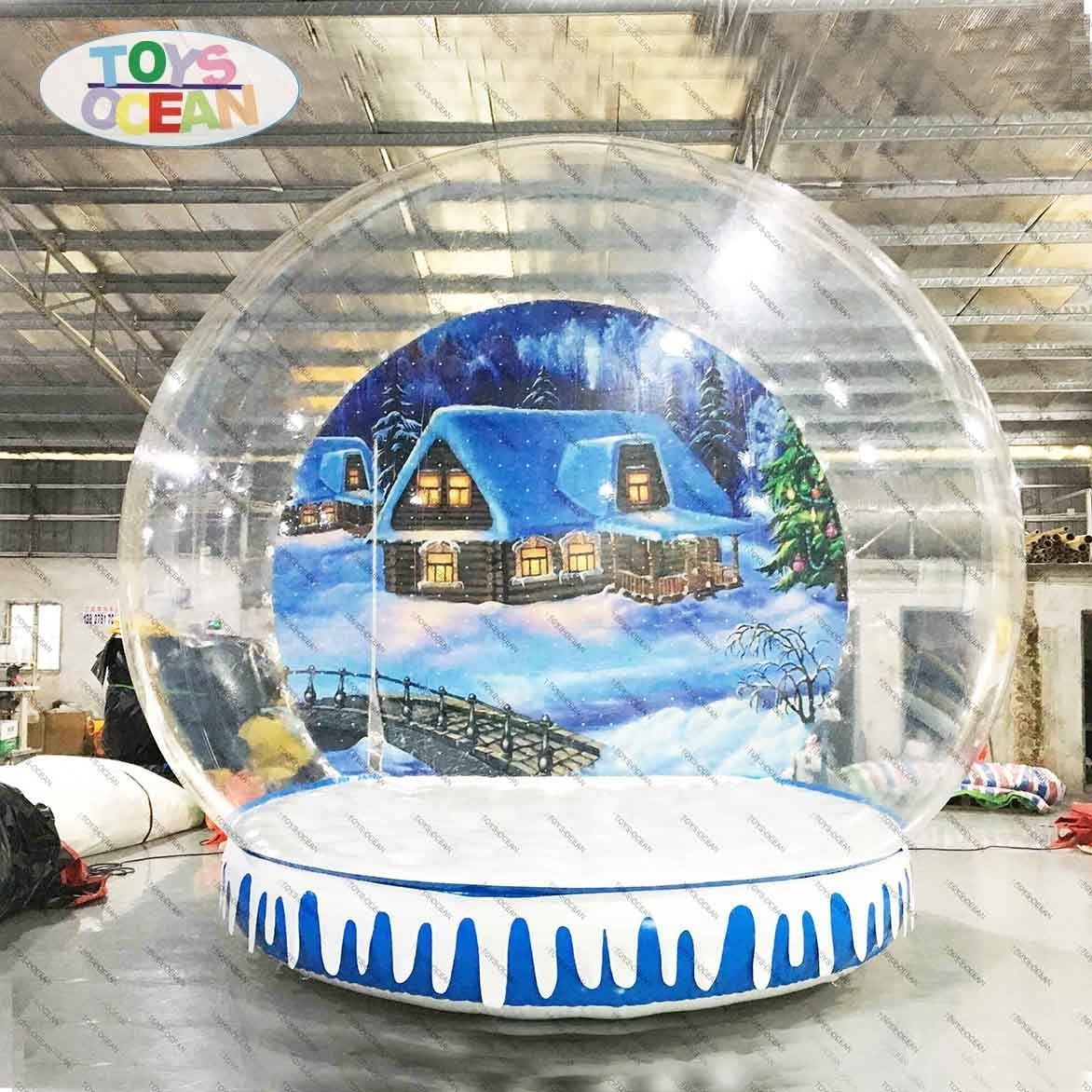 Giant inflatable christmas ball inflatable snow globe for game christmas snow globes sale