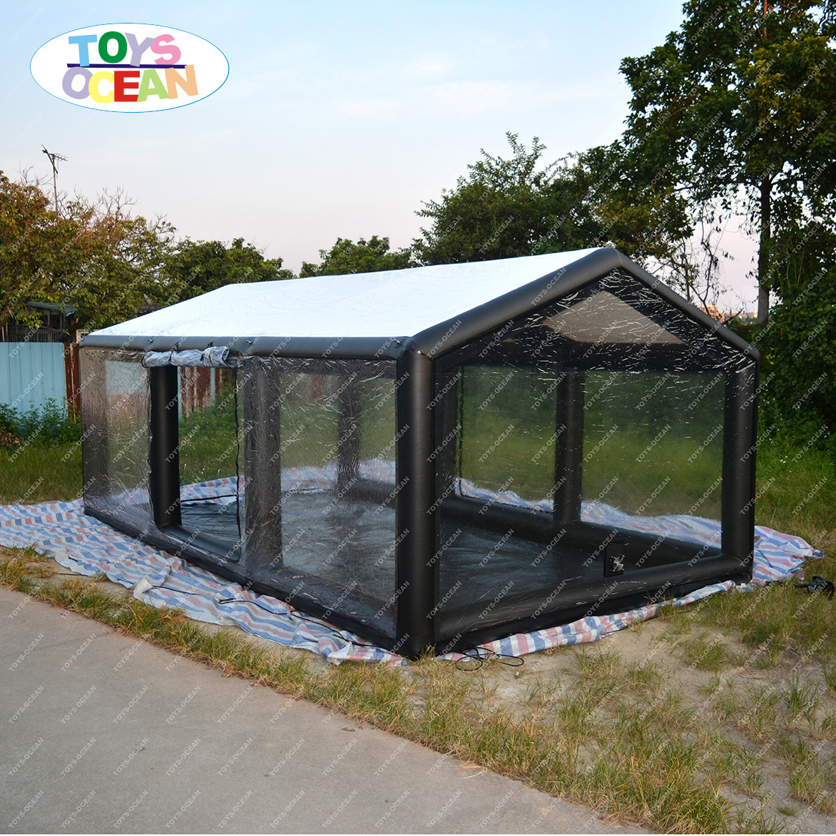 Transparent Outdoor Inflatable Car Cover Bubble Tent Garage