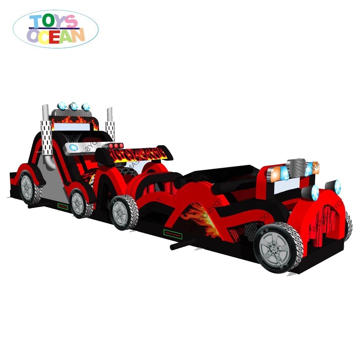 inflatable bouncer Inflatable fire truck cars obstacle course playground game