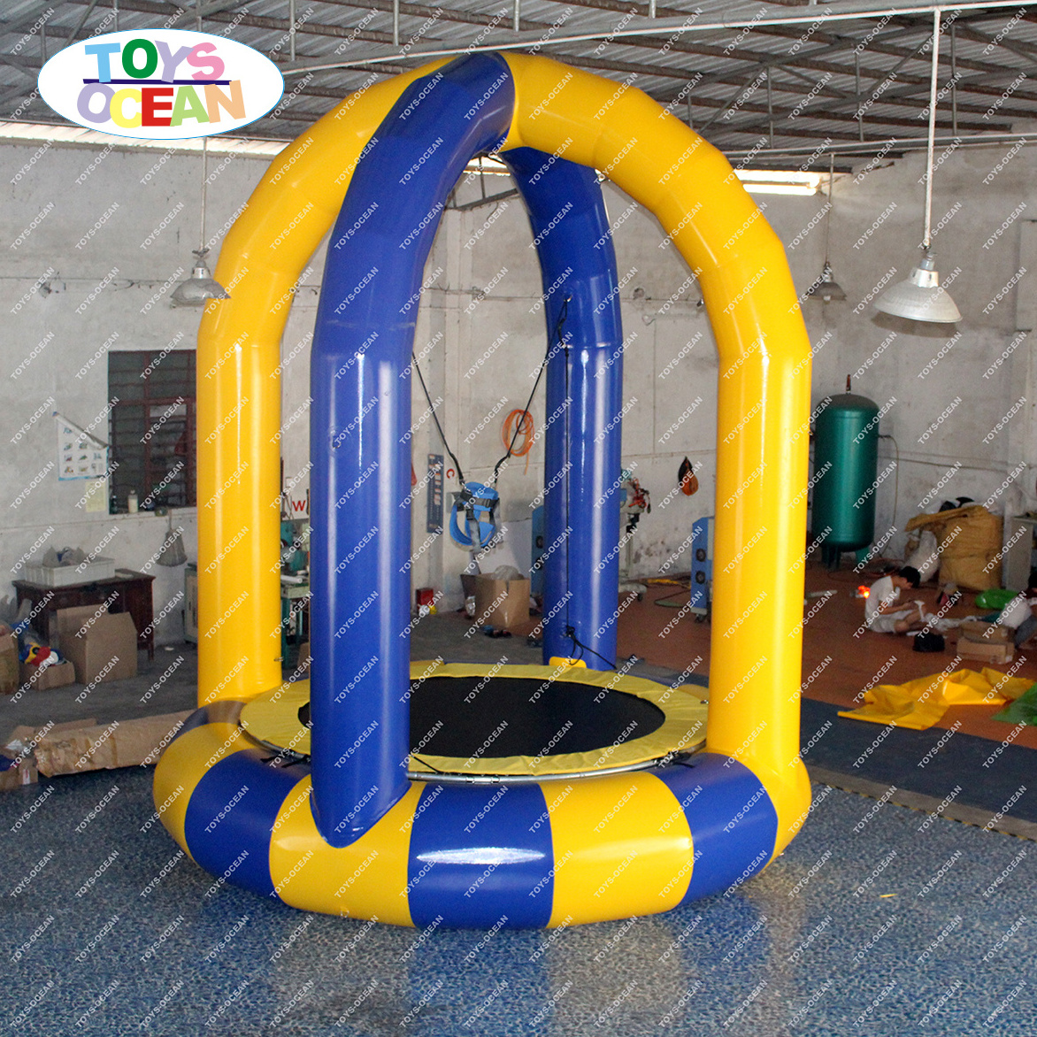 Single Inflatable Bungee Trampoline Jumping Trampoline Carnival Games Outdoor