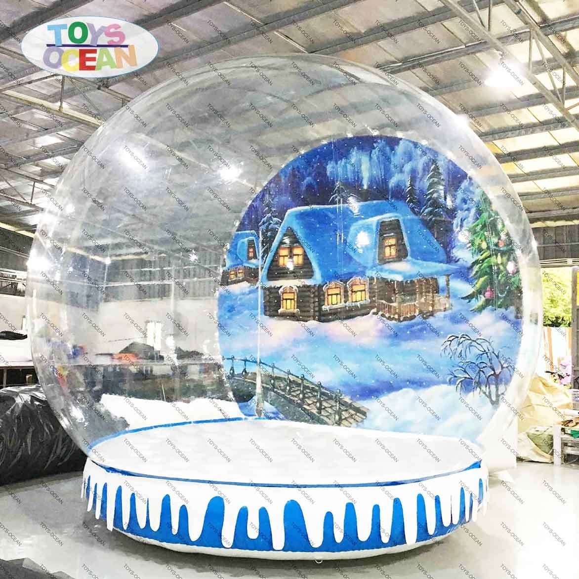 Giant inflatable christmas ball inflatable snow globe for game christmas snow globes sale