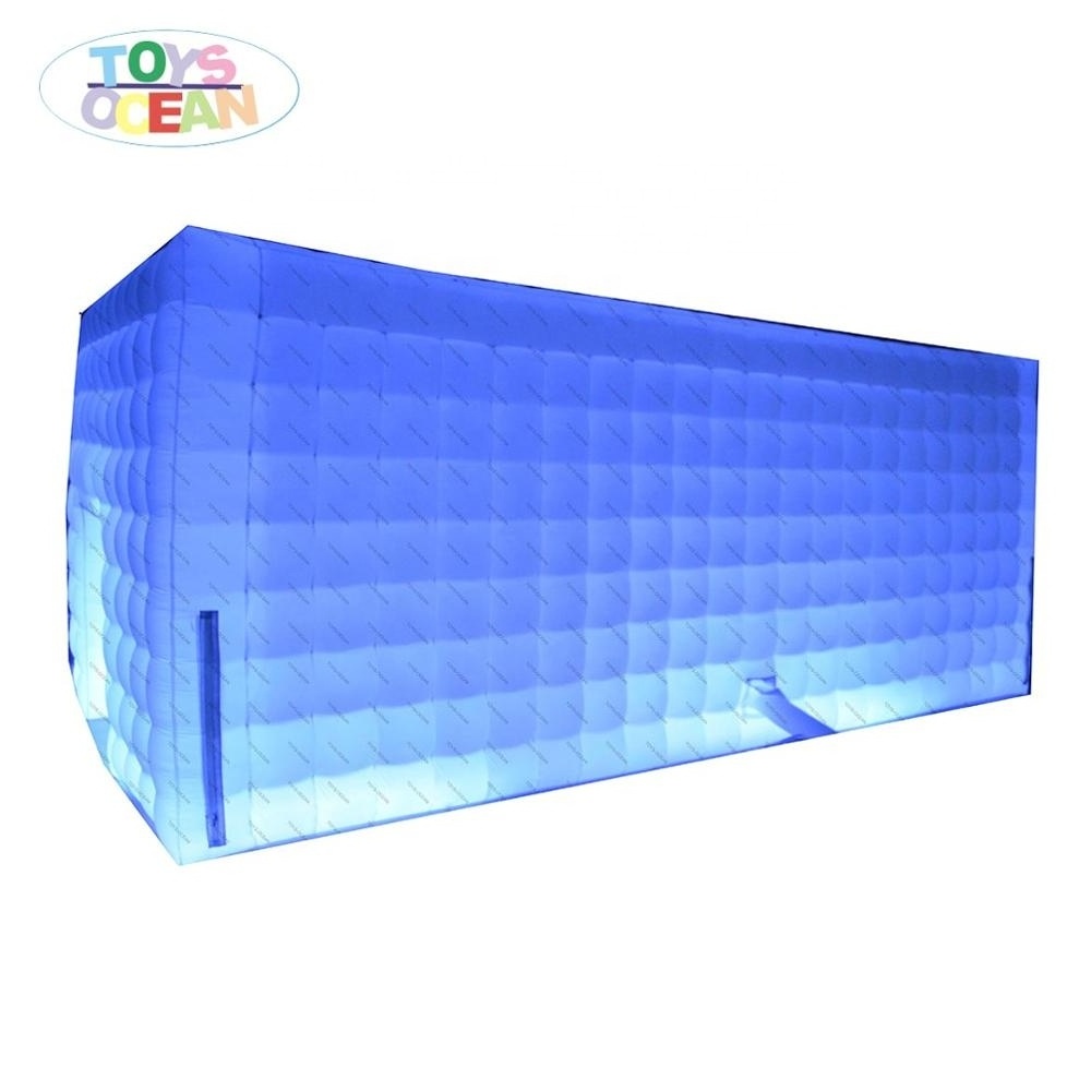 RGB light inflatable cube tent free shipment for party rental show fair using