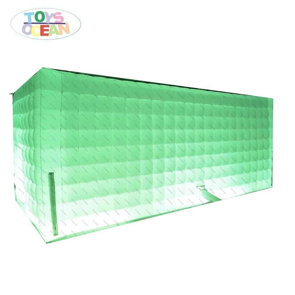 RGB light inflatable cube tent free shipment for party rental show fair using