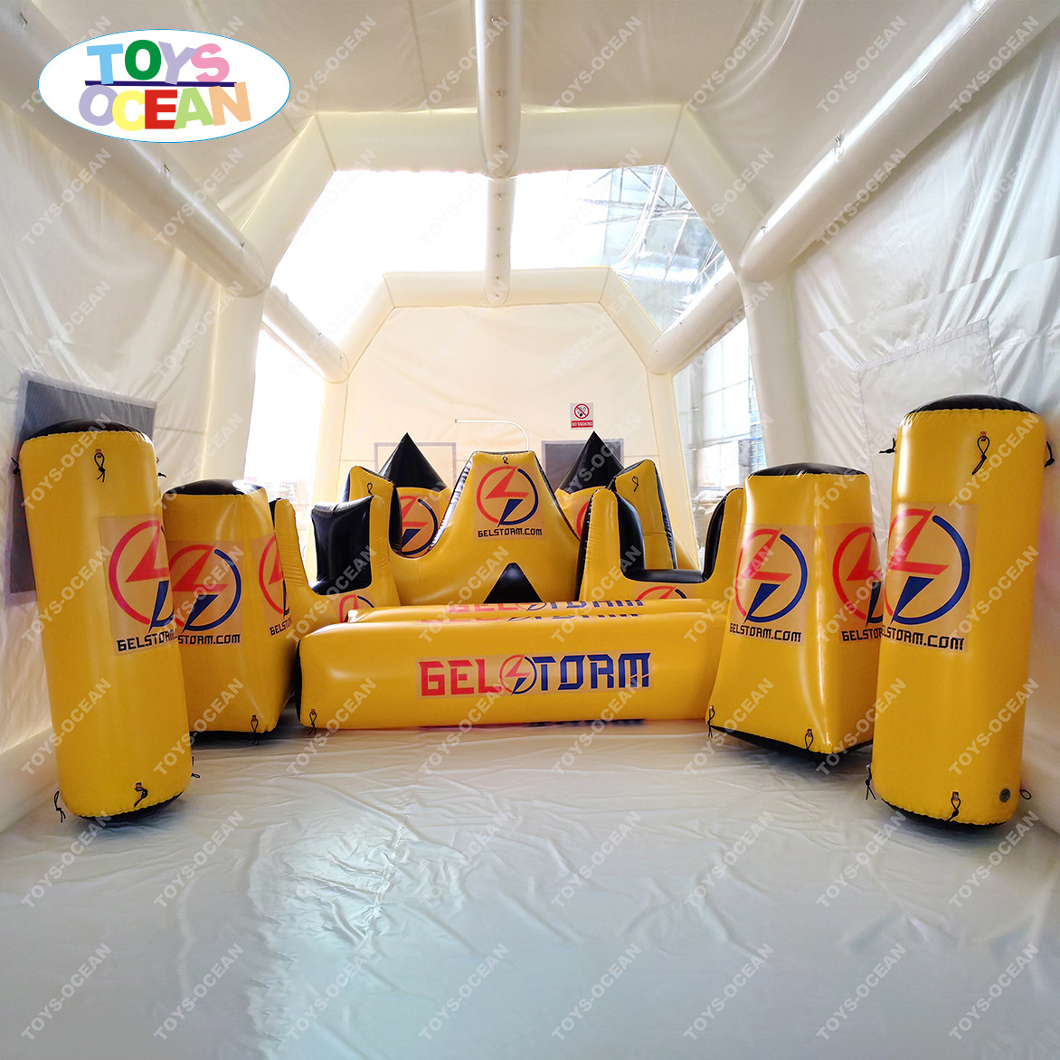 Hot sale cheap paintball bunker paintball obstacles game inflatable shooting paintball bunker in China