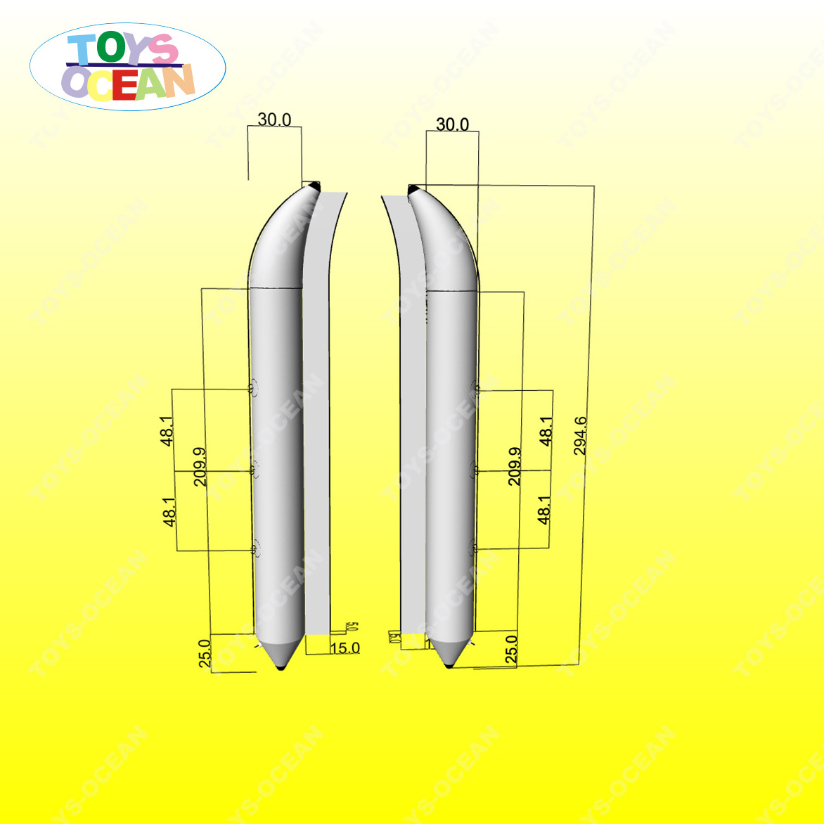 Newly designed inflatable rib kit protective buoy pontoon for jet ski