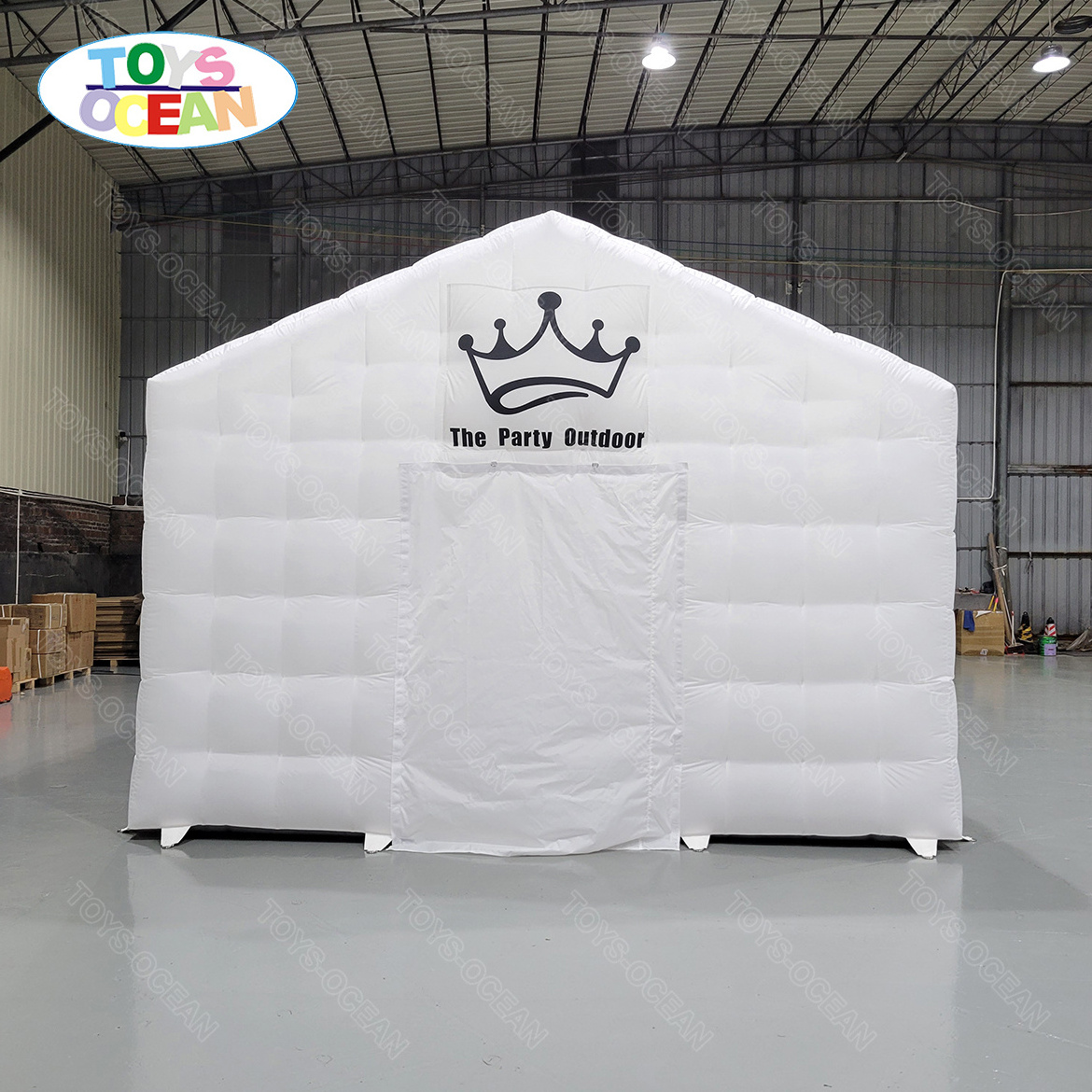 Customized commercial family backyard party tent Cubic tent Inflatable nightclub with LED