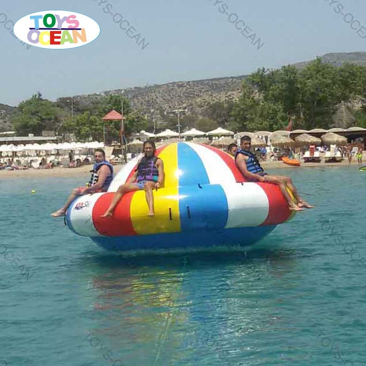 inflatable disco water towable boat for water sport fun games