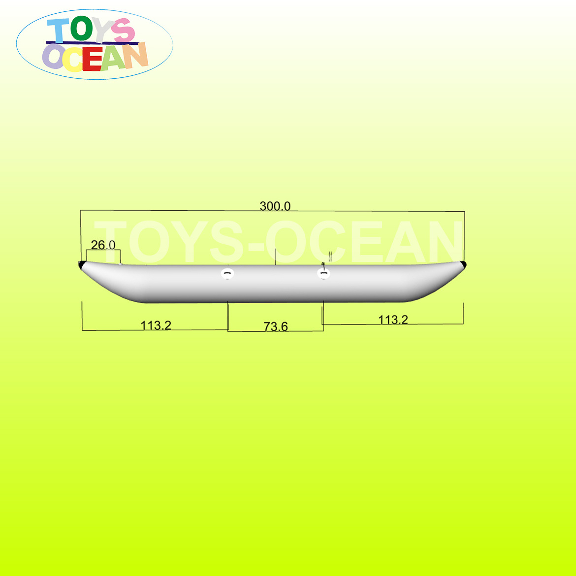 Custom Size high quality PVC inflatable sea banana boat tubes floating water bike buoy