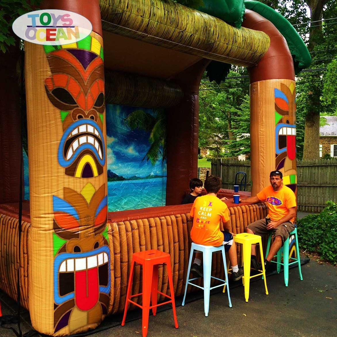 Factory custom commercial outdoor design Irish bar tent inflatable tiki bar