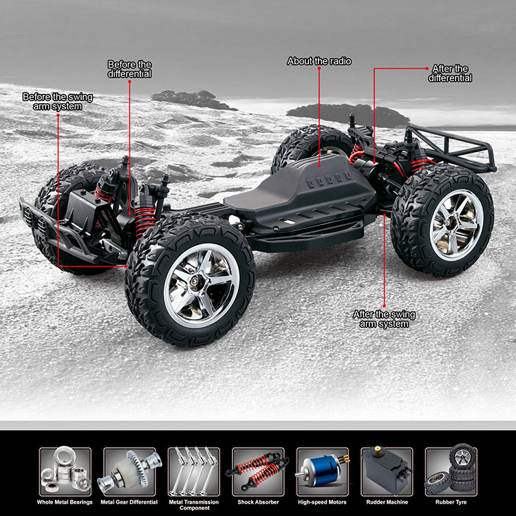 1:12 High Speed 4WD Remote Control Car Hydraulic Independent Suspension 30KM/H Off-Road Drift Radio Control Toys Car