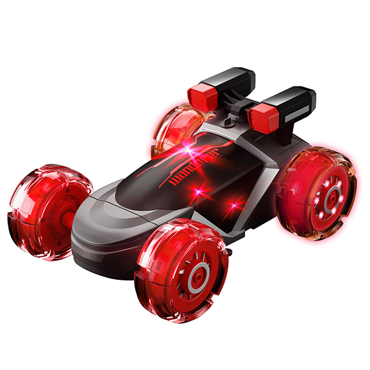 RC Stunt Car 2.4Ghz Hand Remote Control Car with Lights Music Spray Tyre Magnetic Power Generation Rc Cars Toys for Boy