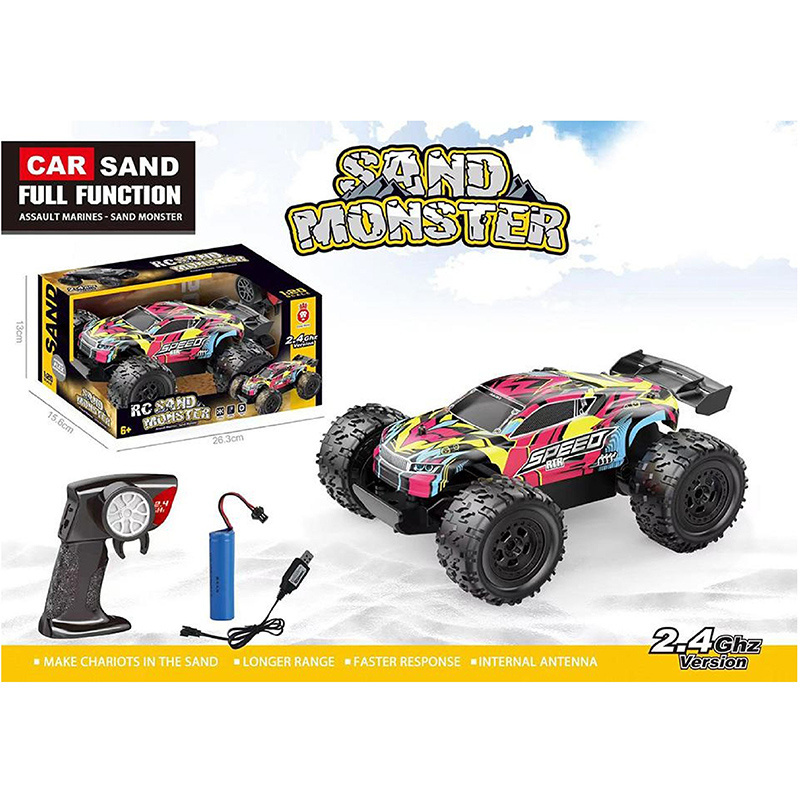 2023 New Arrived 1:24 Scale RC Cars 4CH PVC Remote Control High Speed Car 2.4G Off Road 4WD Monster RC Trucks