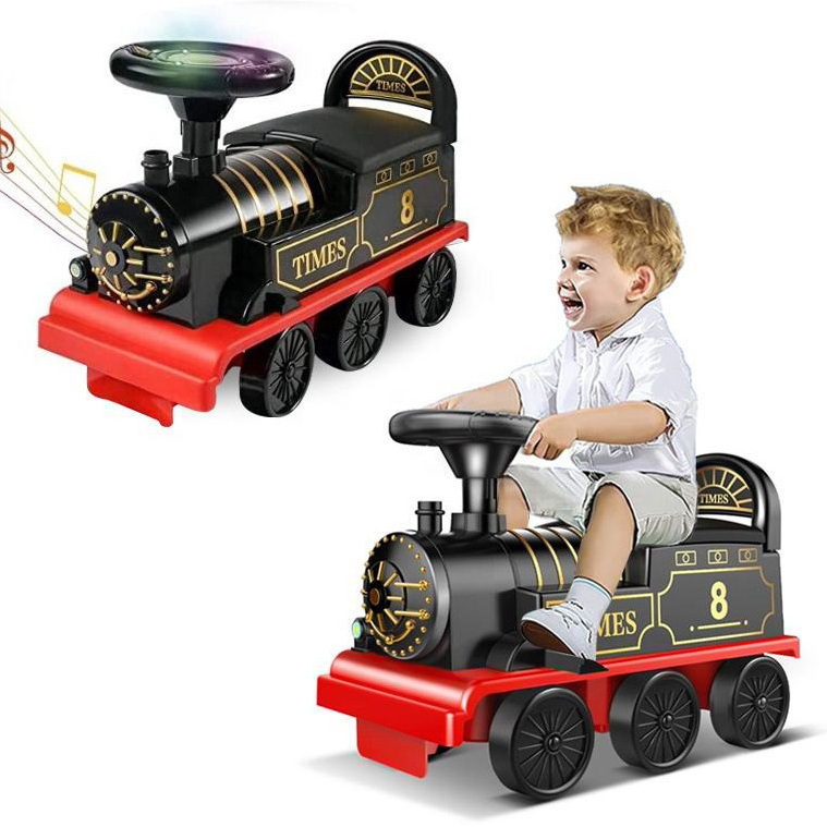 Other Toy Vehicle - Retro Train Toys Multi-Function Kids Ride On Sliding Train Toy With Lighting Music