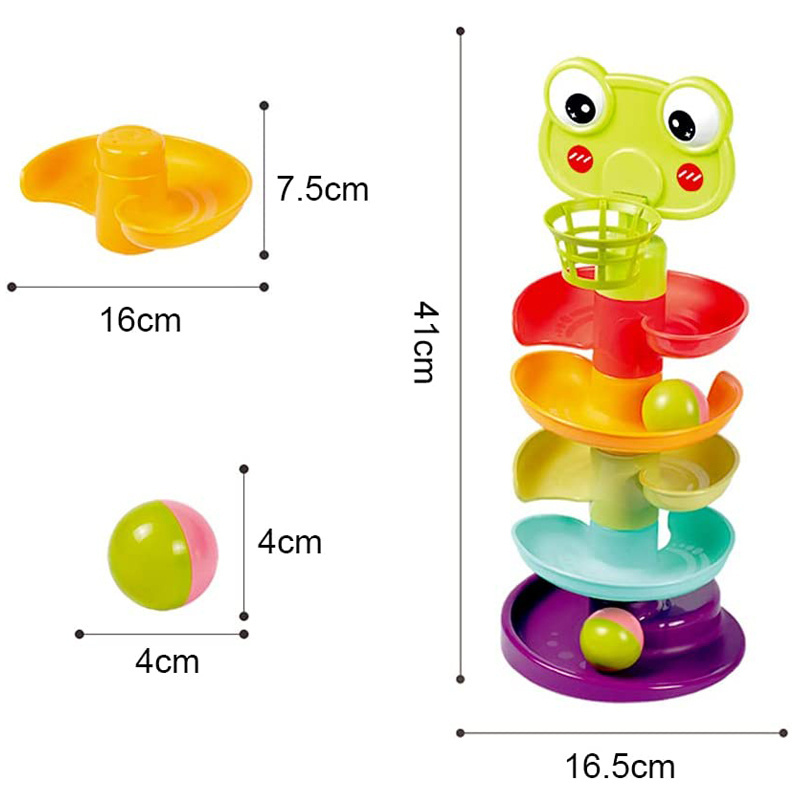 Hot Sale Early Preschool Educational Toys 5 Layer Ball Drop and Roll Swirling Tower Baby Toys for Kids