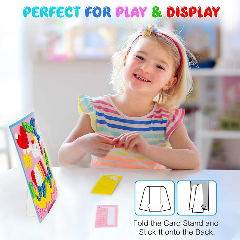 New Arrival Children Educational Toys Preschool Picture Mosaic Sticker Art Sticky DIY Handmade Art and Craft Kits for Kids Toys