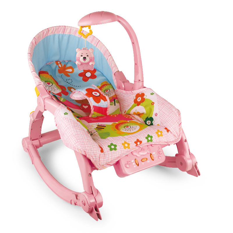 China Factory Electric Baby Crib Rocker Portable Kids Swing Chair Safety Baby Rocking Chair With Light And Music