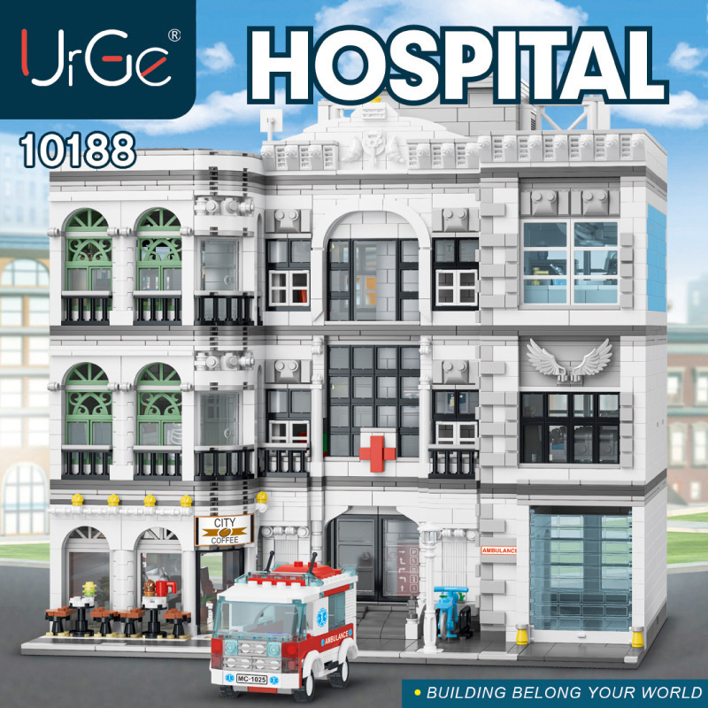 Hot Sale Educational Toys for Kids Construction City Hospital Building Kit 4953PCS Brick Assemble Hospital Model Building Blocks