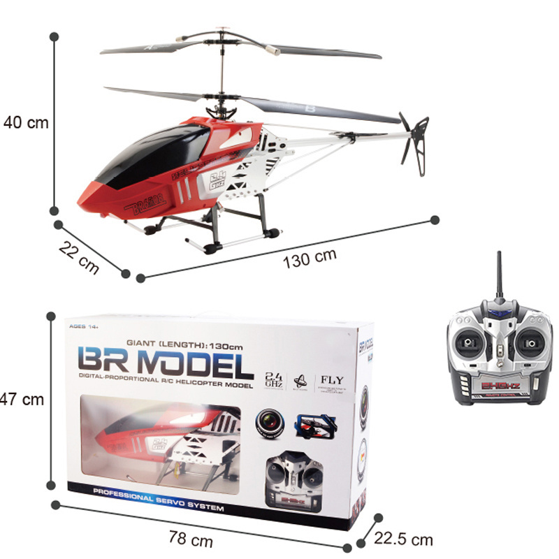 130CM large Radio control helicopter popular big size 4CH RC metal helicopter toy with 480P camera