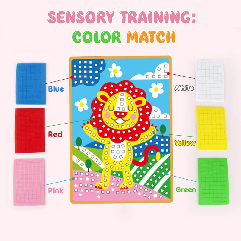 New Arrival Children Educational Toys Preschool Picture Mosaic Sticker Art Sticky DIY Handmade Art and Craft Kits for Kids Toys