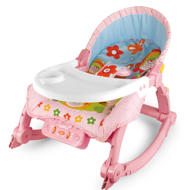 China Factory Electric Baby Crib Rocker Portable Kids Swing Chair Safety Baby Rocking Chair With Light And Music